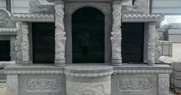 贵州 芝麻灰高档墓碑，土墓，可定制