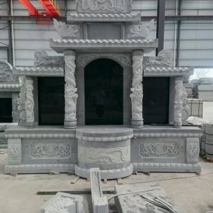 贵州 芝麻灰高档墓碑，土墓，可定制