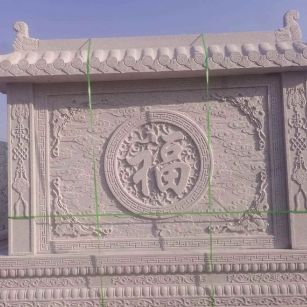 贵州 芝麻白花岗岩屏风，照壁，影壁