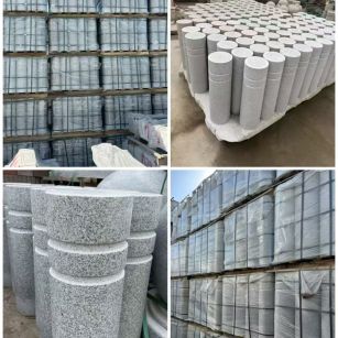 贵州 芝麻白花岗岩挡车柱、隔离柱多少钱