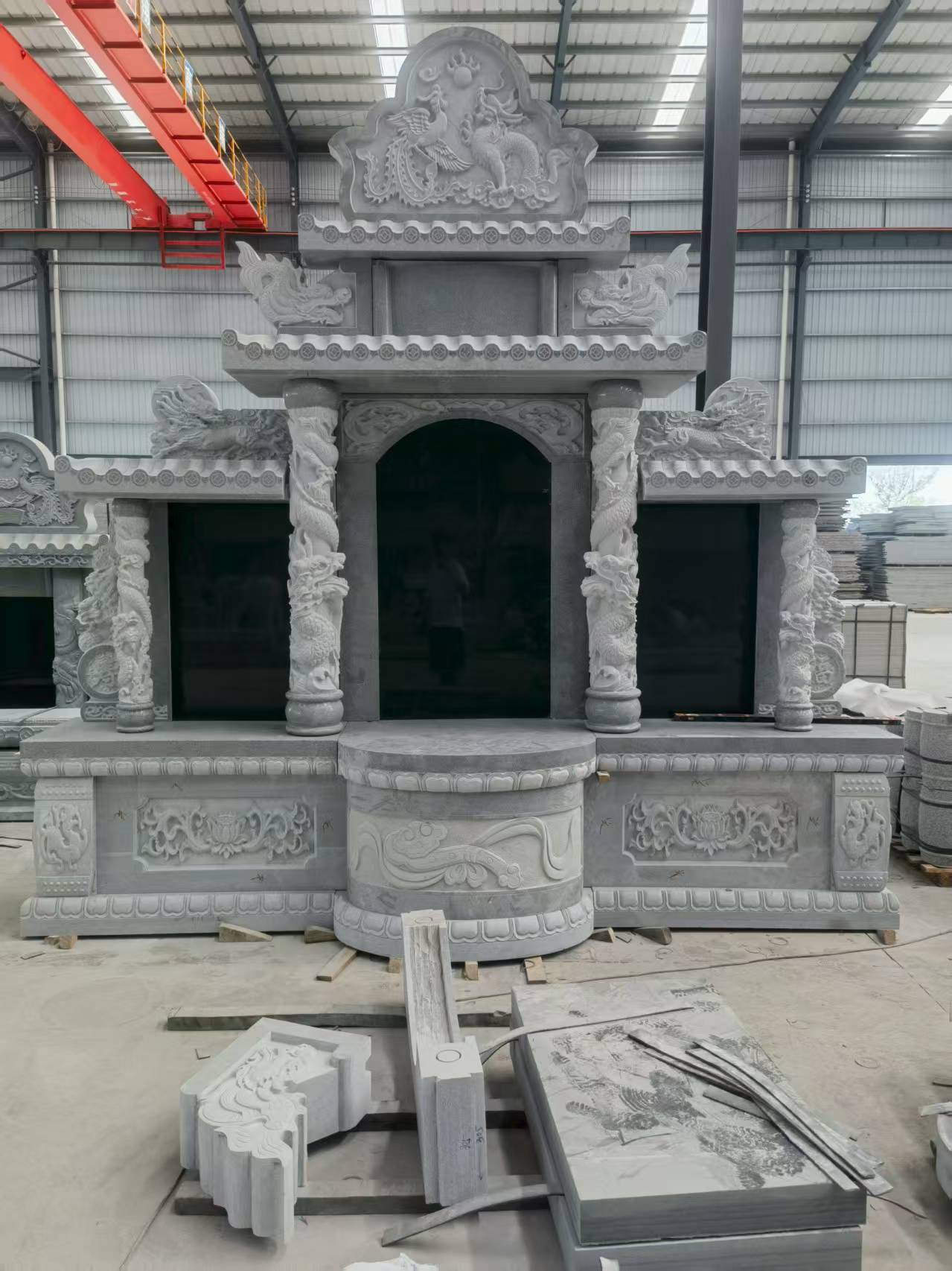 贵州 芝麻灰高档墓碑，土墓，可定制